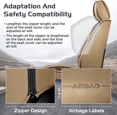 Car Seat Covers for Cadillac XT5 2017-2025, Waterproof Nappa Leather Front Seat Cover, Anti-Slip and Comfortable Automotive Seat Protector&Accessories(Brown Coffee) in Kuwait
