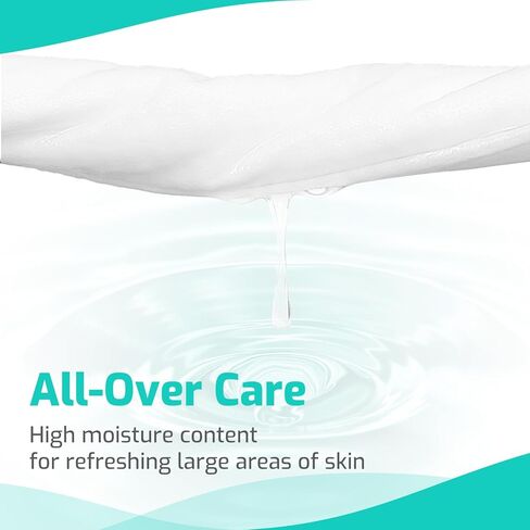 مناديل مبللة من صن كيس تراست بلس للبالغين، مناديل تنظيف الجسم سميكة للغاية 8 × 12 بوصة مع خلاصة الصبار لسلس البول والتنظيف لدى كبار السن، 50 قطعة in Kuwait