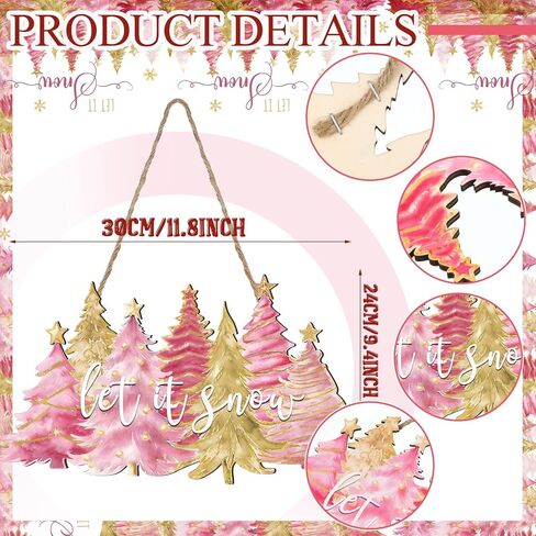 Soaoo Rustic Christmas Door Sign Decor Wooden Farmhouse Christmas Tree Hanging Sign Vintage Xmas Front Door Decor Wood Welcome Sign Christmas Tree Door Hanger for Home Wall Indoor Outdoor Decoration in Kuwait