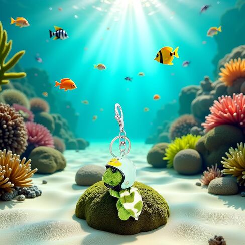 Green Plush Turtle Keychain, Funny Pendant Plush Doll Portable for Wallet Tote Bag Belt Phone, Car Keychain Women's Keyrings and Keychains, Men's Keyrings and Keychains Accessories in Saudi Arabia