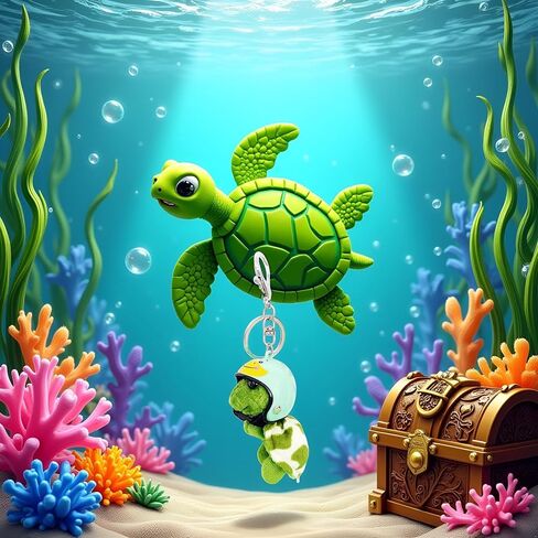 Green Plush Turtle Keychain, Funny Pendant Plush Doll Portable for Wallet Tote Bag Belt Phone, Car Keychain Women's Keyrings and Keychains, Men's Keyrings and Keychains Accessories in Saudi Arabia