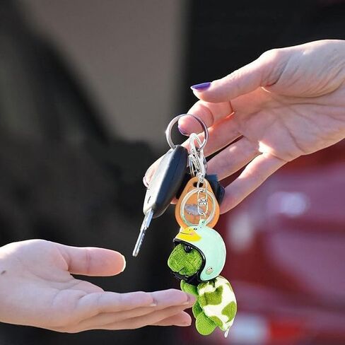Green Plush Turtle Keychain, Funny Pendant Plush Doll Portable for Wallet Tote Bag Belt Phone, Car Keychain Women's Keyrings and Keychains, Men's Keyrings and Keychains Accessories in Saudi Arabia
