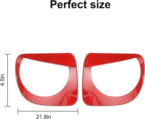CheroCar Headlight Trim Cover Headlight Bezels Head Lamp Ring for 2019-2021 Jeep Renegade,Red… in Saudi Arabia