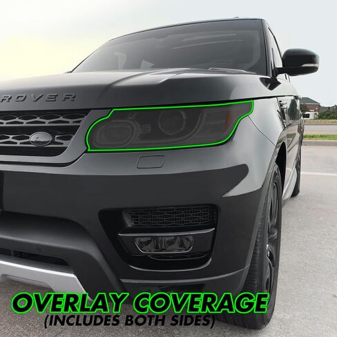 SlickMod PreCut Vinyl Smoke Tint للمصباح الأمامي Land Rover Range Rover Sport 2014-2017 (1. المصباح الأمامي، 20% دخان داكن) in Saudi Arabia