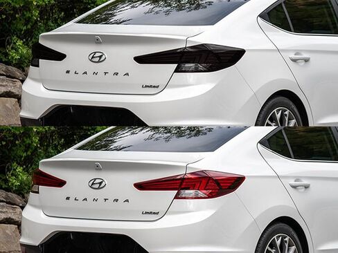 Rvinyl Tail Light Tint Covers Compatible with Hyundai Elantra 2019-2020 (Sedan) - Blackout Smoke in Saudi Arabia