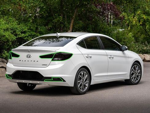 Rvinyl Tail Light Tint Covers Compatible with Hyundai Elantra 2019-2020 (Sedan) - Blackout Smoke in Saudi Arabia
