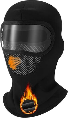Geyoga Balaclava Face Ski Mask with Windproof Goggles for Men Women Fleece Winter Breathable Thermal Face Cover for Cold Weather Skiing Motorcycle Cycling Snowboarding Outdoor Work in Saudi Arabia