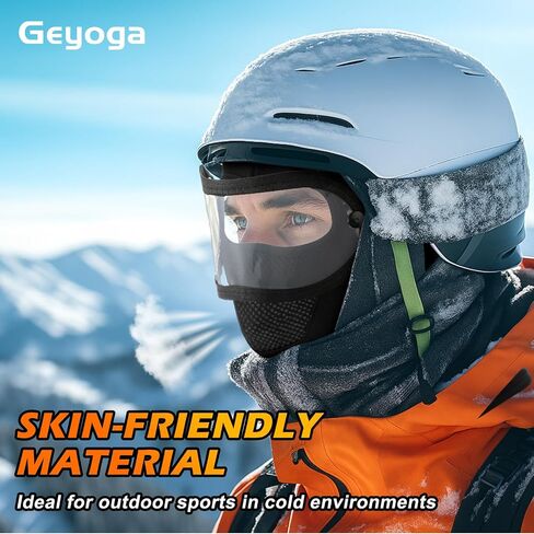Geyoga Balaclava Face Ski Mask with Windproof Goggles for Men Women Fleece Winter Breathable Thermal Face Cover for Cold Weather Skiing Motorcycle Cycling Snowboarding Outdoor Work in Saudi Arabia