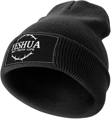 Yeshua Jesus Christian Beanie Hat قبعات جمجمة شتوية دافئة متماسكة بينيس مترهل للخارج in Kuwait