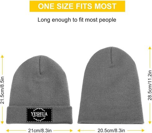 Yeshua Jesus Christian Beanie Hat قبعات جمجمة شتوية دافئة متماسكة بينيس مترهل للخارج in Kuwait