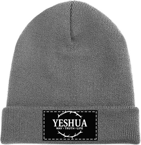 Yeshua Jesus Christian Beanie Hat قبعات جمجمة شتوية دافئة متماسكة بينيس مترهل للخارج in Kuwait