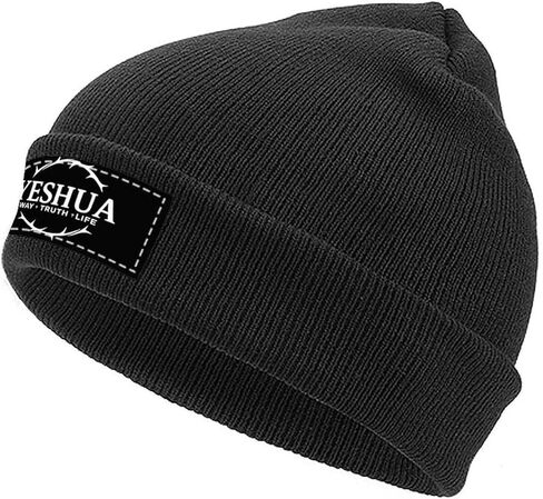 Yeshua Jesus Christian Beanie Hat قبعات جمجمة شتوية دافئة متماسكة بينيس مترهل للخارج in Kuwait