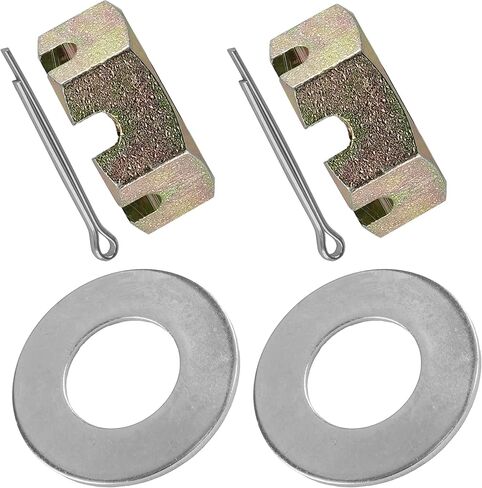 Caltric 2X Front Axle Castle Nut with Washer and Pin Compatible with Polaris 7547406 7555796 7661404 in Saudi Arabia