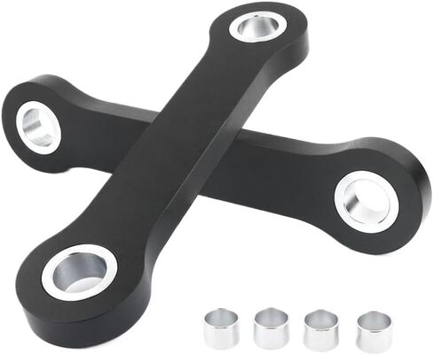 Lower Motorcycle Compatible with KLR 650 2022 2023 Rear Suspension Drop Lever Links Extended Lowering Links Set(Black Lower 1 inch) in Saudi Arabia