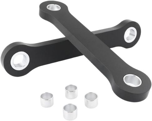 Lower Motorcycle Compatible with KLR 650 2022 2023 Rear Suspension Drop Lever Links Extended Lowering Links Set(Black Lower 1 inch) in Saudi Arabia