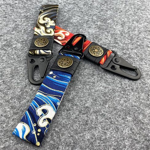 Mamarmot 2 حزمة من العلامات الرئيسية على الطراز الياباني لسلسلة مفاتيح الدراجة النارية JDM Racing Car Key Tag معلقة حلقة رئيسية حزام الحبل in Kuwait