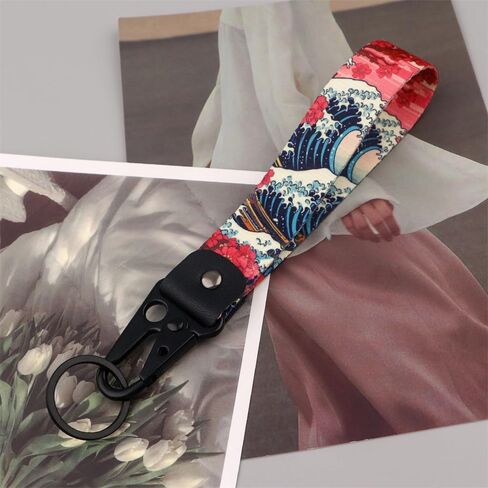 Mamarmot 2Pack Japanese Style Key Tags Motorcycle Keychain JDM Racing Car Key Tag Hanging Key Ring Strap Lanyard in Saudi Arabia