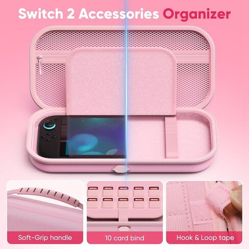 [Charge Inside] Carrying Case for Nintendo Switch 2 Console 2025, Travel Case for Switch 2 with 10 Game Card Storage, Carbon Black in Kuwait