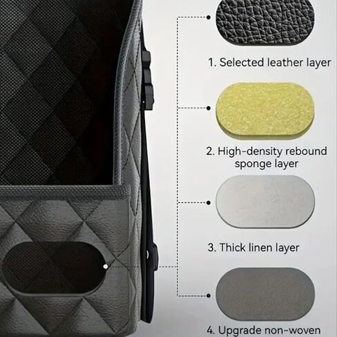 Car Handbag Holder, Upgraded Version Luxury Leather Seat Back Organizer Mesh Large Capacity Bag Automotive Goods Storage Pocket Seat Crevice Net in Saudi Arabia