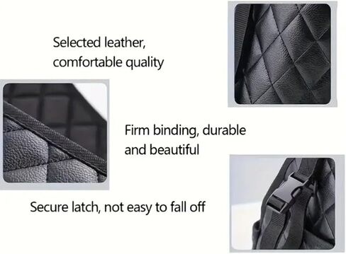 Car Handbag Holder, Upgraded Version Luxury Leather Seat Back Organizer Mesh Large Capacity Bag Automotive Goods Storage Pocket Seat Crevice Net in Saudi Arabia