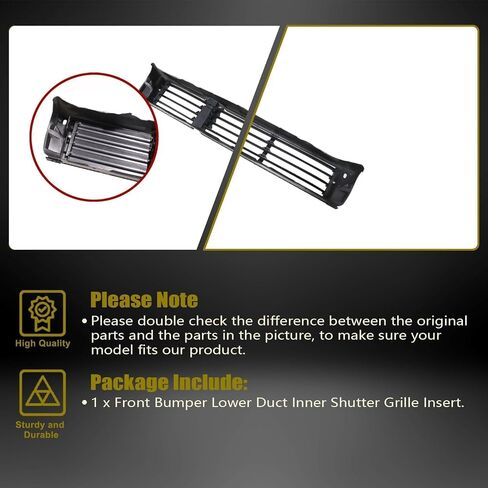 SecosAutoparts Bumper Grille Inner Front Compatible with Mitsubishi Outlander 2022 2023 2024 Replace# 7450B387, MI7450887 Front Bumper Lower Duct Inner Shutter Grille Insert in Saudi Arabia