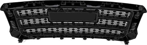 شبكة المصد الأمامي KUAFU متوافقة مع 2015-2019 GMC Sierra 2500HD 3500HD استبدال لـ 84542600 Bumper Guard Grill مع شعار ABS بلاستيك كروم فضي in Saudi Arabia