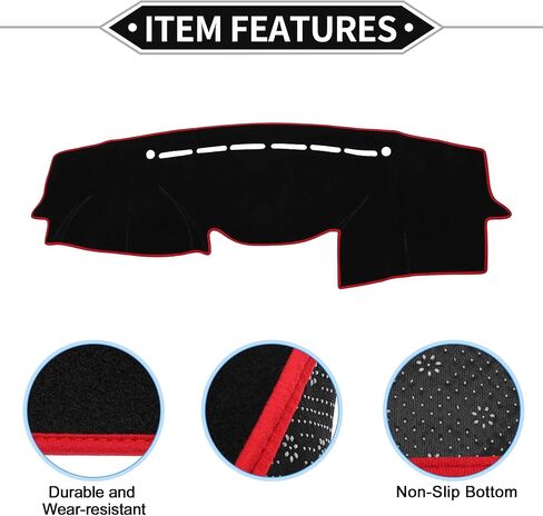 Dash Cover Compatible for Hyundai Veracruz 2007-2012, Non-Slip Dash Cover Mat Polyester Black Front Dash Cover Mat in Kuwait
