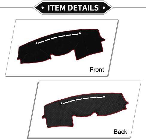 Dash Cover Compatible for Hyundai Veracruz 2007-2012, Non-Slip Dash Cover Mat Polyester Black Front Dash Cover Mat in Kuwait