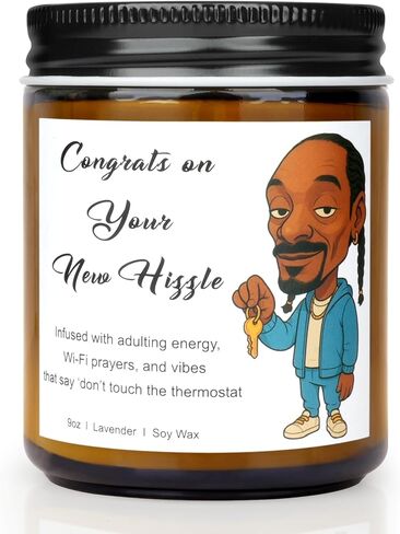 Funny Housewarming Gifts New Home - Lavender Scented Candle Gift for Women & Men, Housewarming Decorations, First Apartment Essentials, Closing Gift for Home Buyers, Congrats on Your New Hizzle in Kuwait