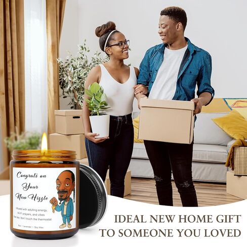 Funny Housewarming Gifts New Home - Lavender Scented Candle Gift for Women & Men, Housewarming Decorations, First Apartment Essentials, Closing Gift for Home Buyers, Congrats on Your New Hizzle in Kuwait