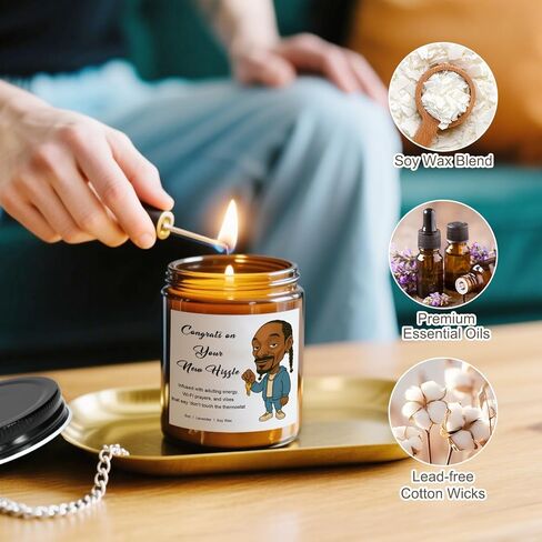 Funny Housewarming Gifts New Home - Lavender Scented Candle Gift for Women & Men, Housewarming Decorations, First Apartment Essentials, Closing Gift for Home Buyers, Congrats on Your New Hizzle in Kuwait