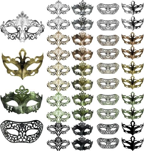 40 Pieces Masquerade Masks Vintage Antique Masks Venetian Party Masks in Saudi Arabia