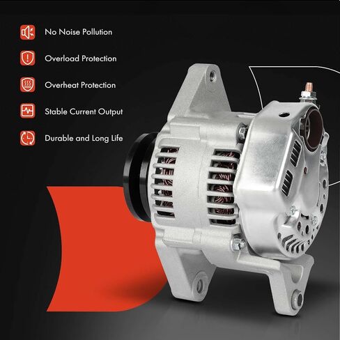 A-Premium Alternator Compatible with Chevrolet Sprint 1987-1988 & Pontiac Firefly 1987-1988 & Suzuki Forsa 1987-1988, Samurai, Sidekick, SJ413 & Geo Metro, 1.0L 1.3L, 12V 50A 1-Groove Pulley CW in Saudi Arabia
