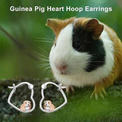 Guinea Pig Earrings 925 Sterling Silver Guinea Pig Dangle Drop Earrings Guinea Pig Blue Opal Jewelry Gifts for Women Guinea Pig Lovers in Saudi Arabia