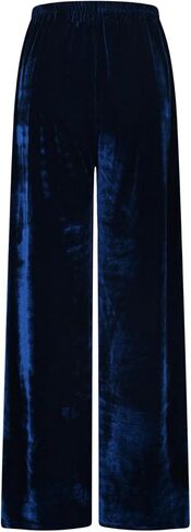Sinzelimin Womens Sweatpants Dressy Casual Pants Fashion Solid Color Velvet Soft Comfy Loose Comfy Wide Leg Trouser in Saudi Arabia