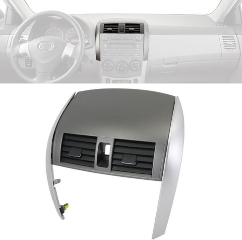 Center Dash A/C Outlet Vent Panel And Strip Trim Compatible with Toyota Corolla 2008-2013 Replaces 55670-02160 55663-02060 55435-02220 55436-02180 in Saudi Arabia