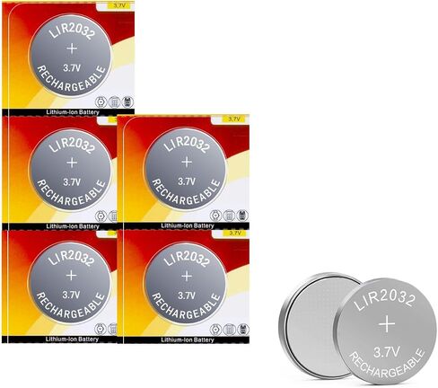 LIR2032 Rechargeable Batteries 3.7V Lithium Batteries ML2032 5 Pack(Not Included Charger) in Saudi Arabia