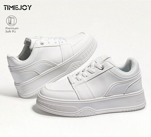 Women's Chunky Platform Sneakers Fashion Classic Tennis Shoes Lace-Up Non-Slip for Casual Walking & Light Sports in Saudi Arabia
