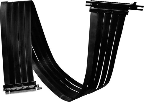 Lian Li Premium PCI-E 16x 4.0 Black Extender Riser Cable 900 مم ، اللون الأبيض -PW-PCIV-4-90X in Saudi Arabia