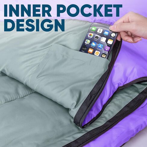 PTEROMY Sleeping Bags for Adults, Lightweight and Machine Washable, Water Resistant Backpacking Camping Sleeping Bag for Warm Cold Weather, Camping Essentials for Hiking Travel in Saudi Arabia