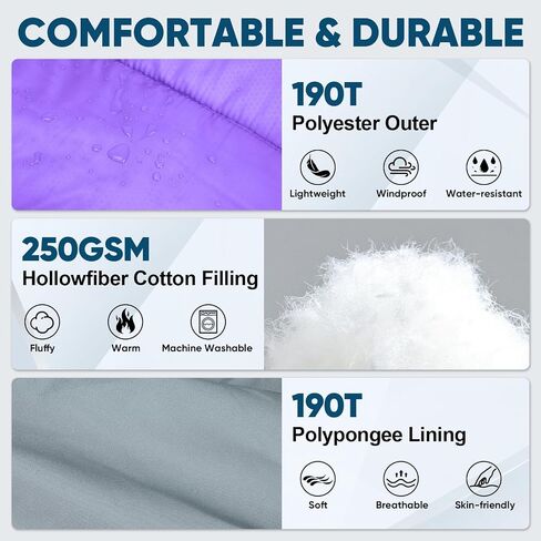 PTEROMY Sleeping Bags for Adults, Lightweight and Machine Washable, Water Resistant Backpacking Camping Sleeping Bag for Warm Cold Weather, Camping Essentials for Hiking Travel in Saudi Arabia