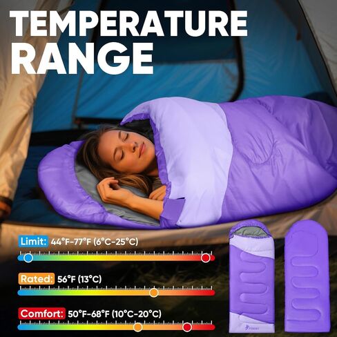 PTEROMY Sleeping Bags for Adults, Lightweight and Machine Washable, Water Resistant Backpacking Camping Sleeping Bag for Warm Cold Weather, Camping Essentials for Hiking Travel in Saudi Arabia