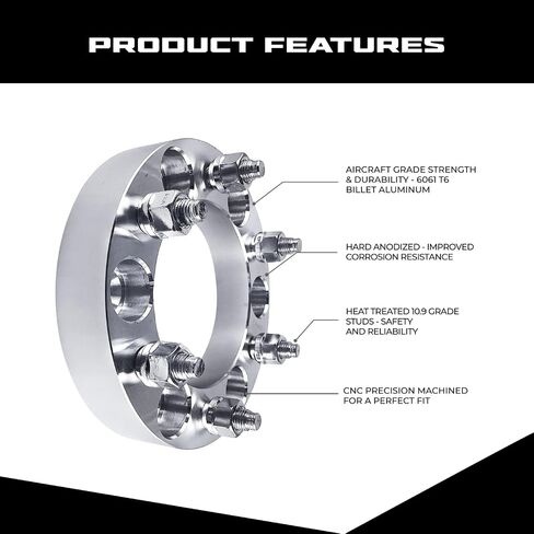 EZAccessory 4 Wheel Adapters 6x5.5 to 6x120 | 1.25" Thick Fits Toyota 6 Lug Nissan Frontier Up to 2004 & Mount Wheels from Canyon 15-22 in Saudi Arabia