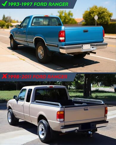 مجموعة الضوء الخلفي Nilight متوافقة مع 1993 1994 1995 1996 1997 Ford Ranger ضوء خلفي أحمر داكن طراز OE استبدال المصباح الخلفي للسائق وجانب الركاب in Saudi Arabia
