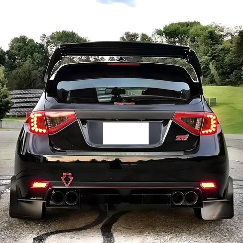 iJDMTOY Smoked Lens 26-SMD LED Bumper Reflector Lights Compatible With Subaru 2008-14 WRX/STI, 08-up Impreza, 13-up XV Crosstrek, Function as Rear Fog, Tail/Brake Lamps in Saudi Arabia