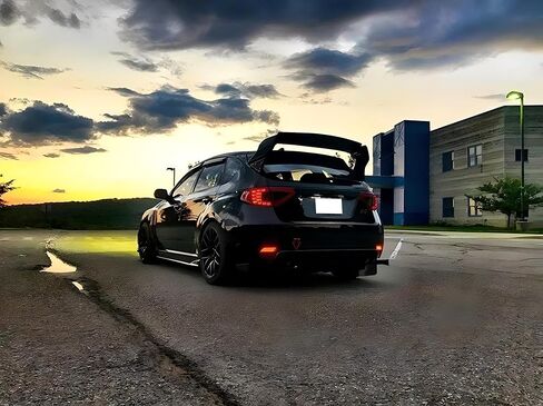iJDMTOY Smoked Lens 26-SMD LED Bumper Reflector Lights Compatible With Subaru 2008-14 WRX/STI, 08-up Impreza, 13-up XV Crosstrek, Function as Rear Fog, Tail/Brake Lamps in Saudi Arabia