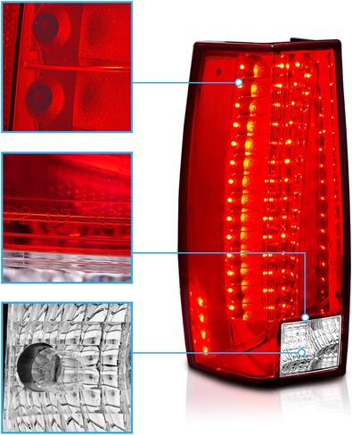 AmeriLite Red/Clear LED Tail Lights G5 For Chevy Tahoe/Suburban/Yukon - Passenger and Driver Side in Saudi Arabia
