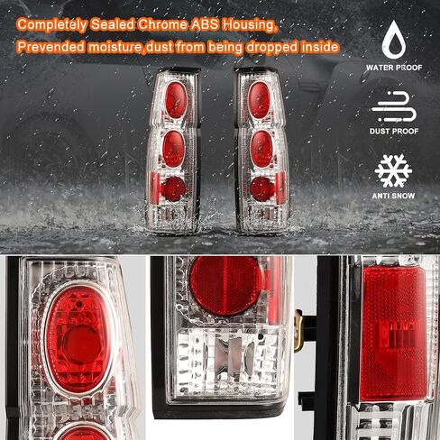 مصابيح خلفية Nixon للطرق الوعرة لسيارة Nissan Hardbody D21 SE XE 1986-1994 / Pickup SE XE 1995-1997 مصابيح خلفية للمصابيح الخلفية للسيارة استبدال مجموعة المصابيح الخلفية زوج واحد (غطاء أسود غير لامع/عدسة شفافة) in Kuwait