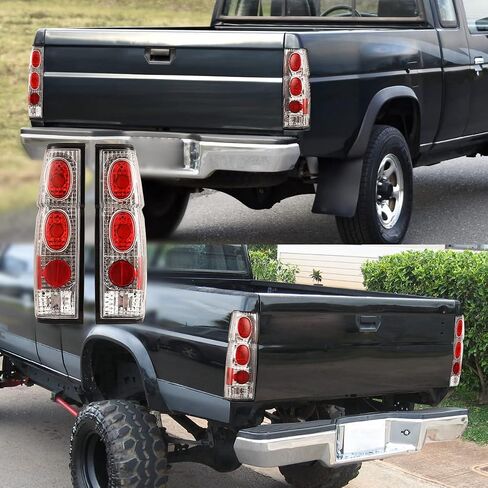 مصابيح خلفية Nixon للطرق الوعرة لسيارة Nissan Hardbody D21 SE XE 1986-1994 / Pickup SE XE 1995-1997 مصابيح خلفية للمصابيح الخلفية للسيارة استبدال مجموعة المصابيح الخلفية زوج واحد (غطاء أسود غير لامع/عدسة شفافة) in Kuwait