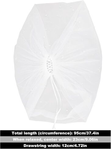 Pearl Tulle Bridal Shawl, Elegant White Sheer Capes Detachable Shoulderless Arms Wraps Fashion Wedding Accessories for Women Dress Topper Party Prom in Saudi Arabia